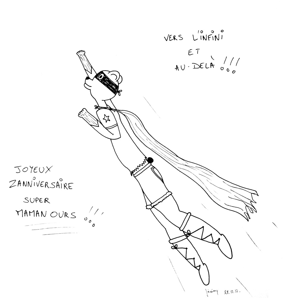 Joyeux zanniversaire Super Maman Ours