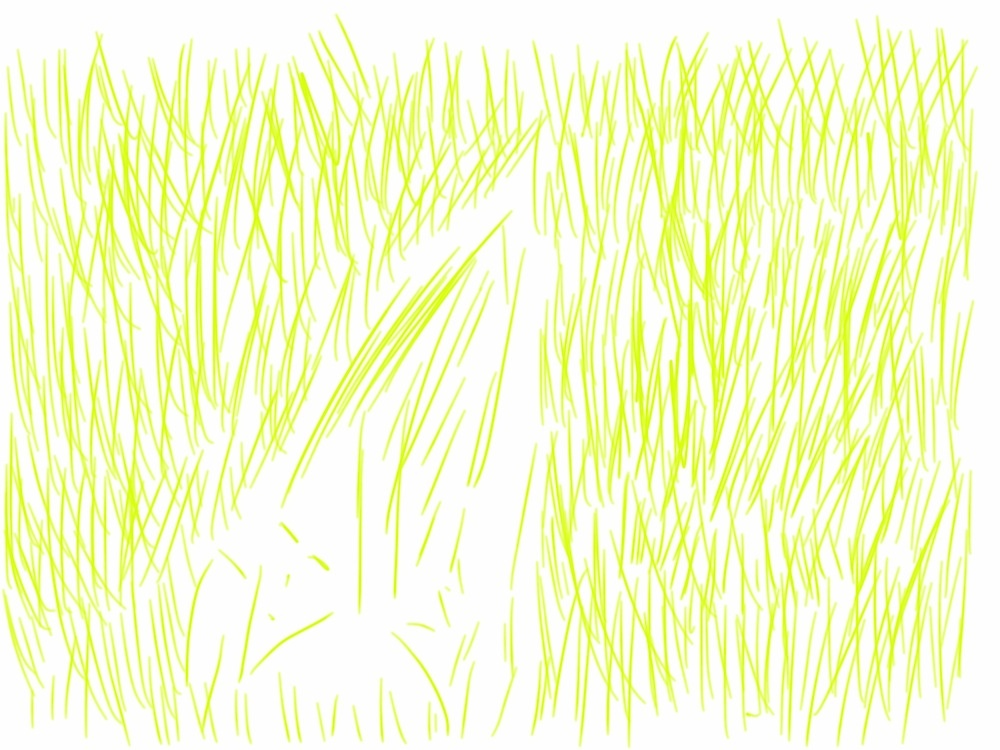 Homme-herbe - dessin sur tablette