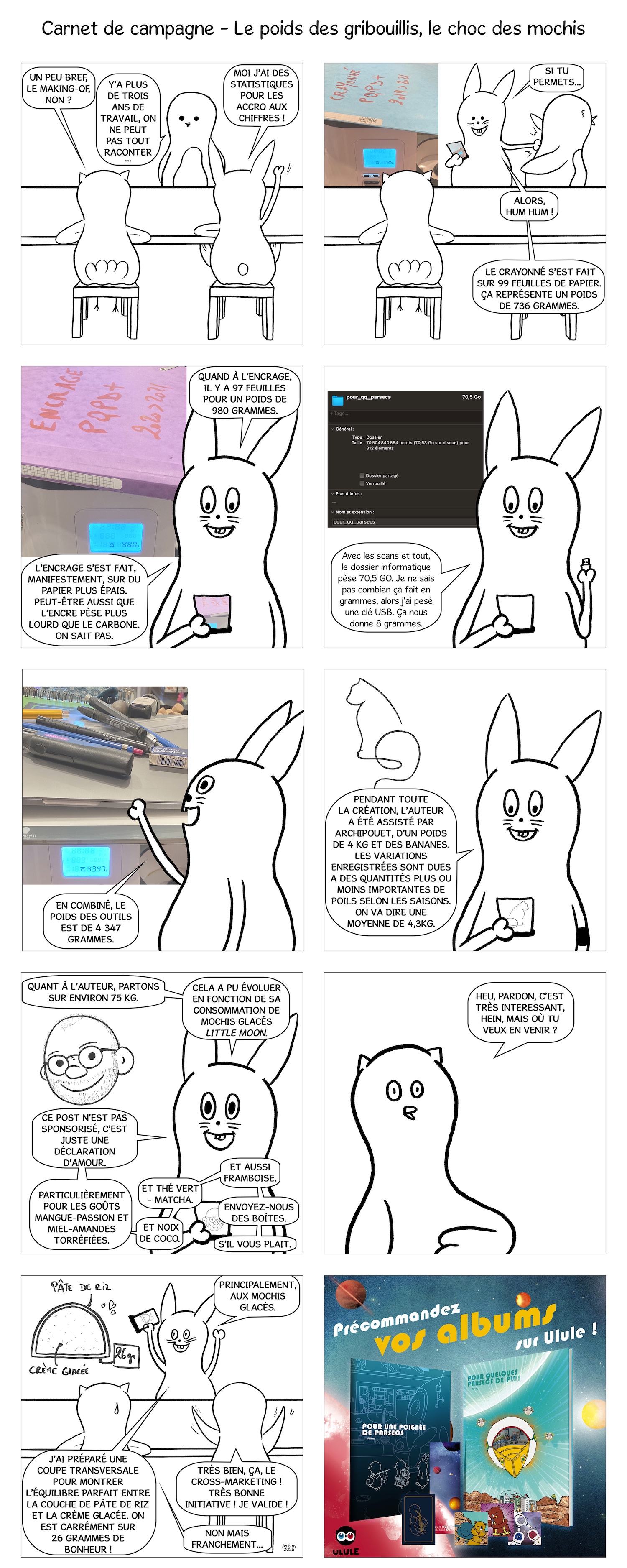 Carnet de campagne : Le poids des
gribouillis, le choc des mochis